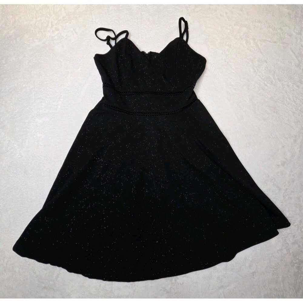 TRIXXI Black Dress Small Glittered Sweetheart Line